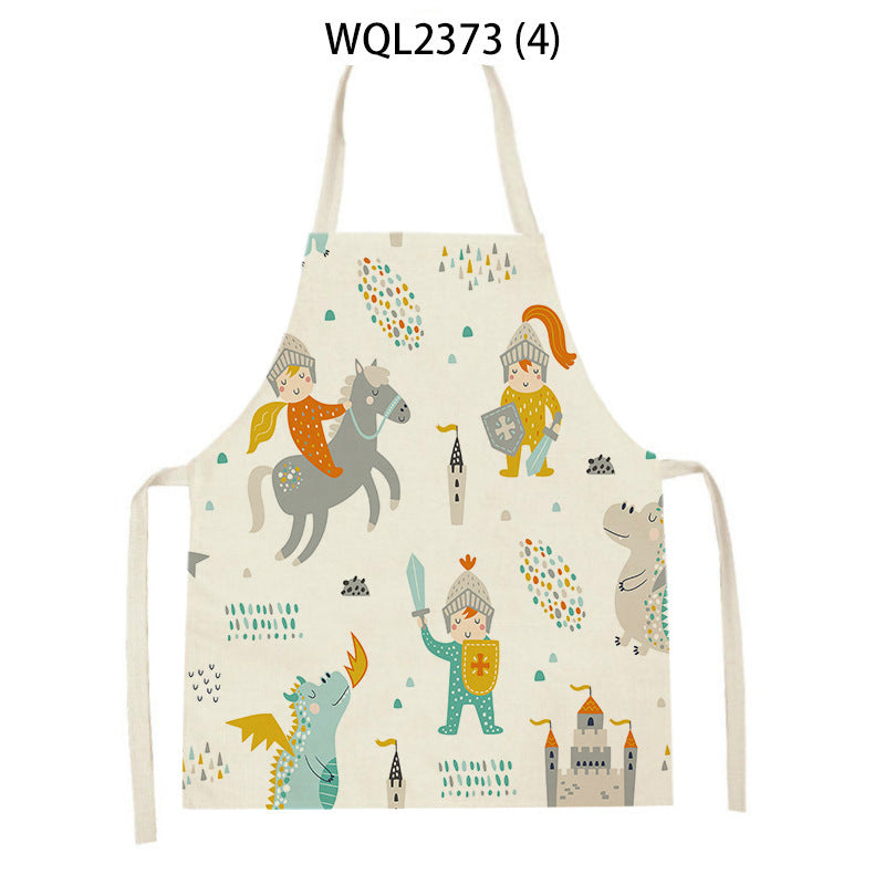 Cartoon Apron Kitchen Printing Sleeveless Blouse