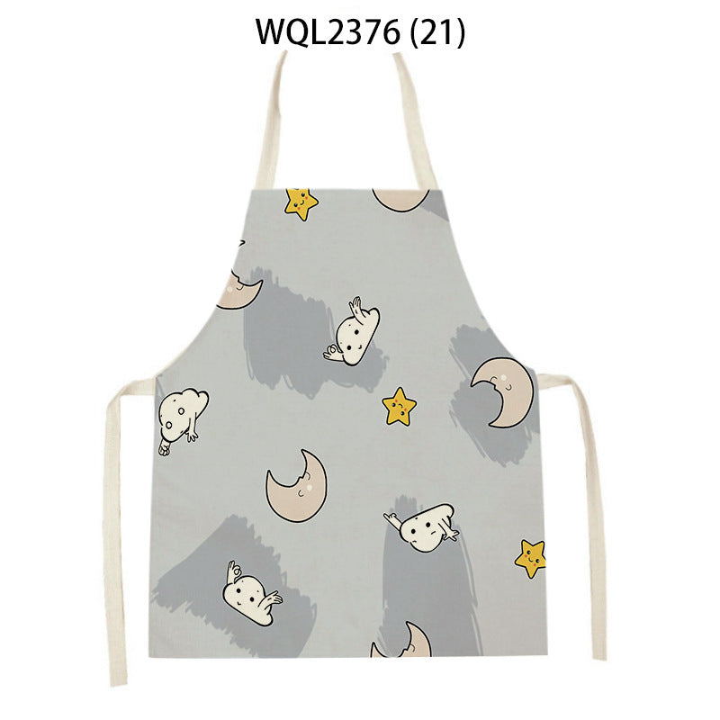 Cartoon Apron Kitchen Printing Sleeveless Blouse