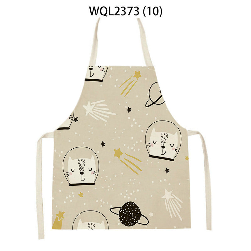 Cartoon Apron Kitchen Printing Sleeveless Blouse