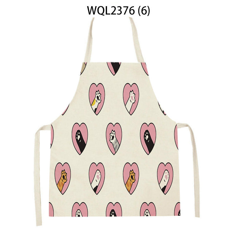 Cartoon Apron Kitchen Printing Sleeveless Blouse