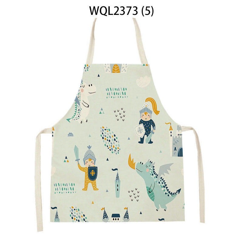 Cartoon Apron Kitchen Printing Sleeveless Blouse