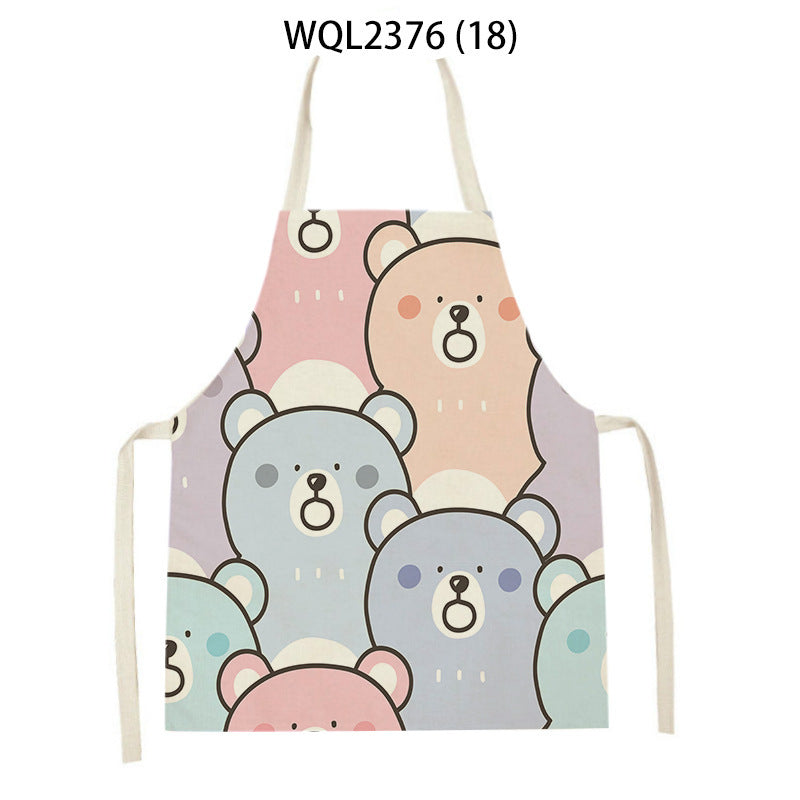 Cartoon Apron Kitchen Printing Sleeveless Blouse