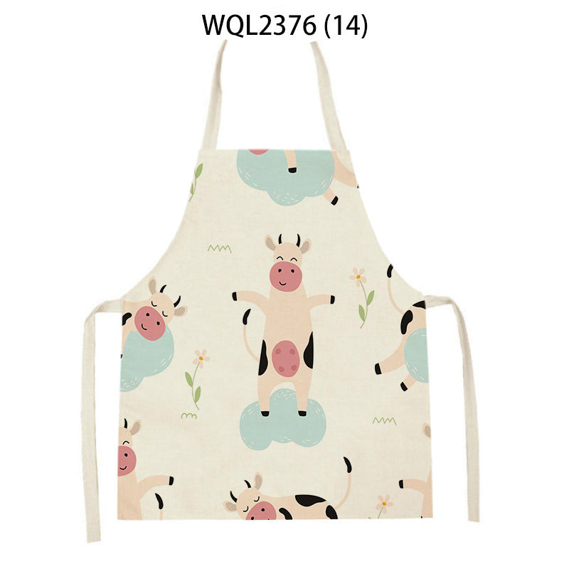 Cartoon Apron Kitchen Printing Sleeveless Blouse