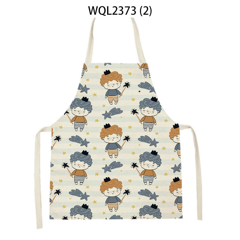 Cartoon Apron Kitchen Printing Sleeveless Blouse