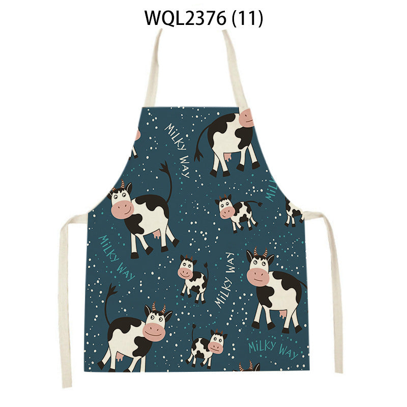 Cartoon Apron Kitchen Printing Sleeveless Blouse