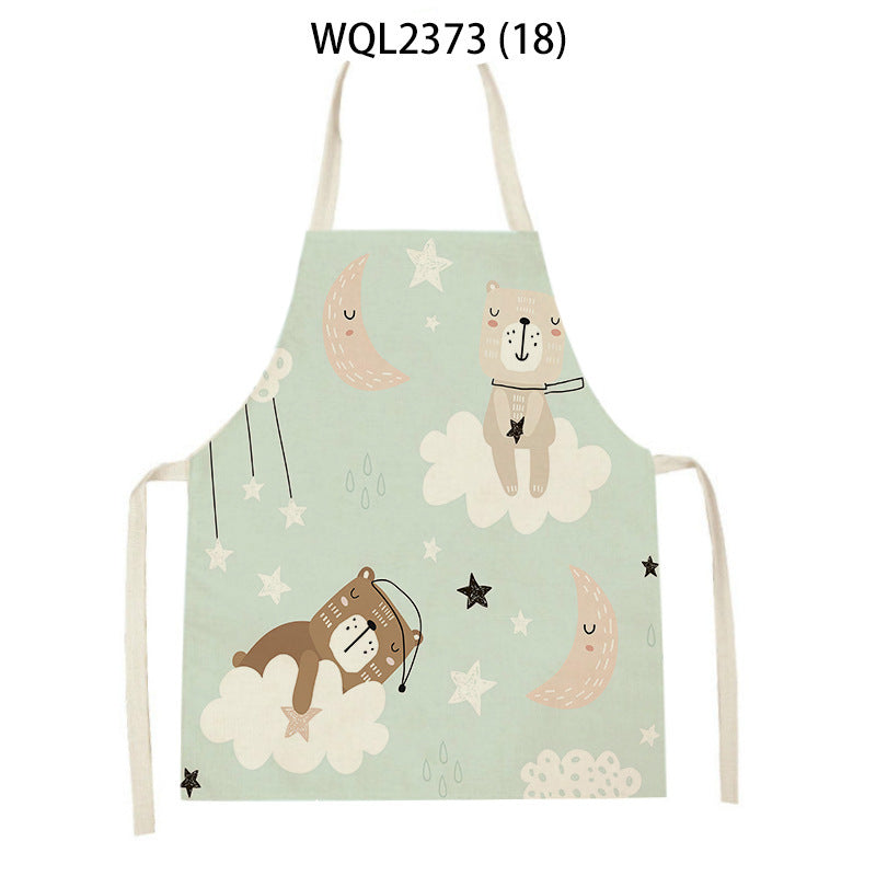 Cartoon Apron Kitchen Printing Sleeveless Blouse