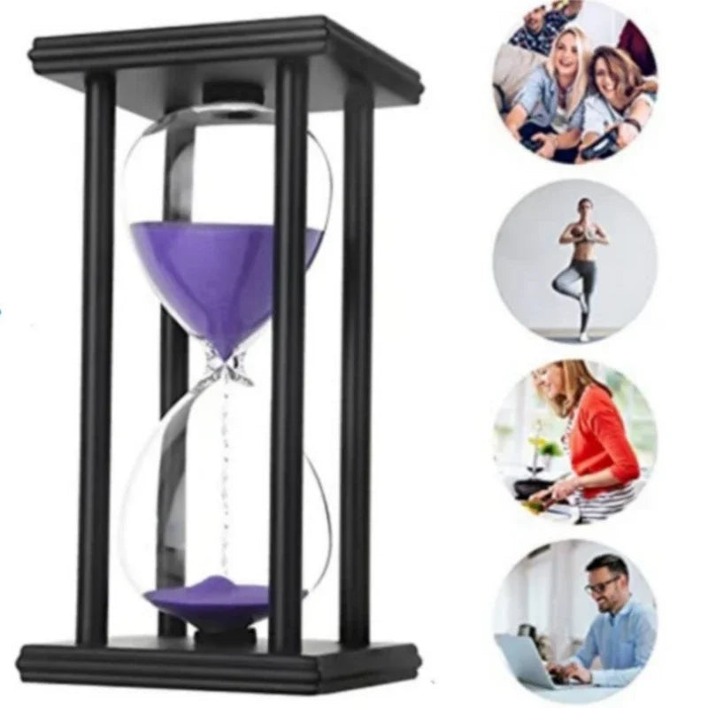 Wooden Black Frame Hourglass