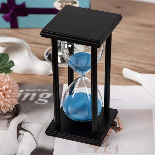 Wooden Black Frame Hourglass