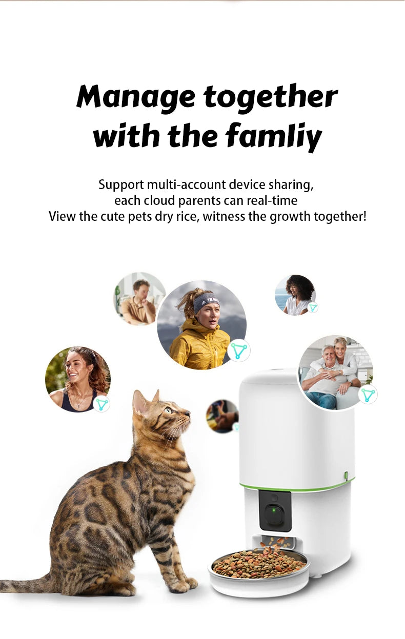 Automatic Cat Feeder With 5GWiFi Tuya