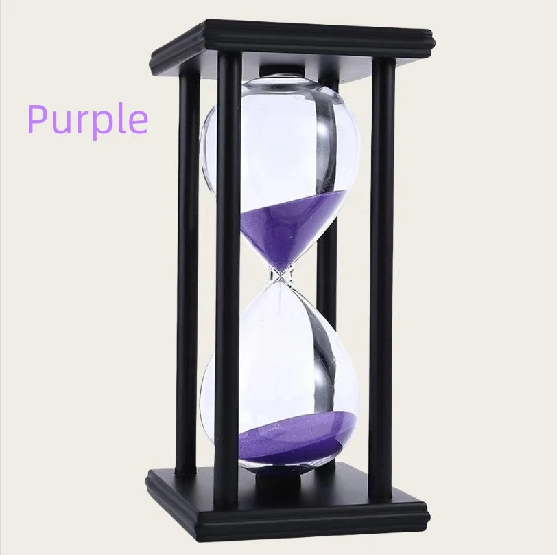 Wooden Black Frame Hourglass