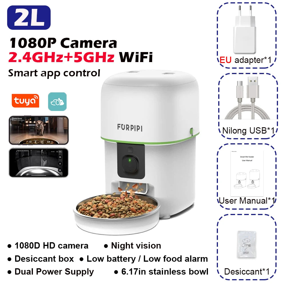 Automatic Cat Feeder With 5GWiFi Tuya