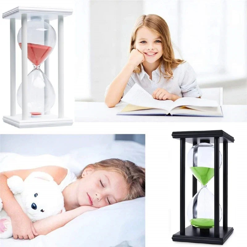 Wooden Black Frame Hourglass