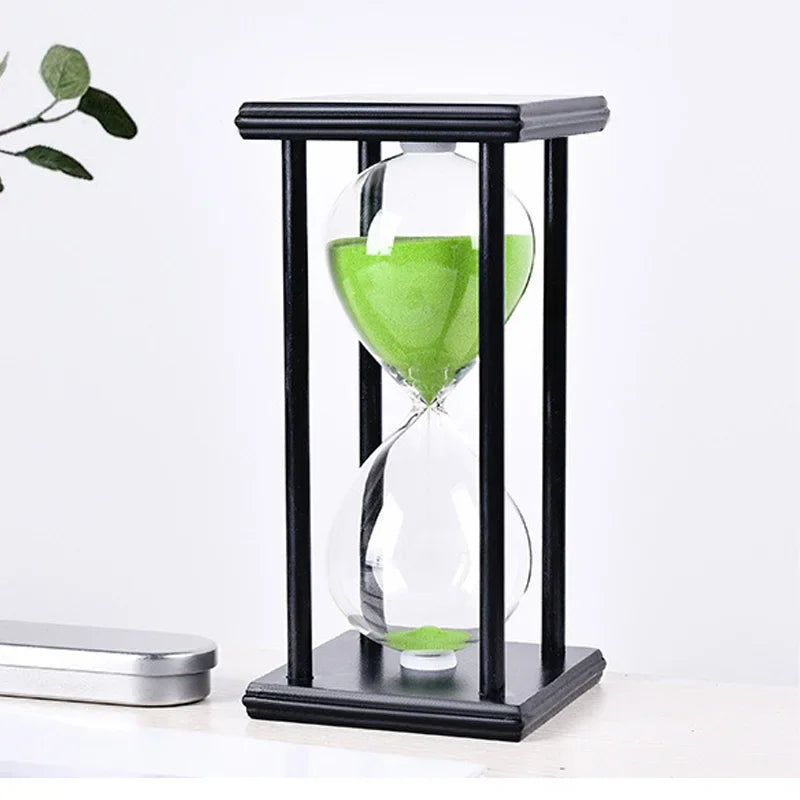 Wooden Black Frame Hourglass