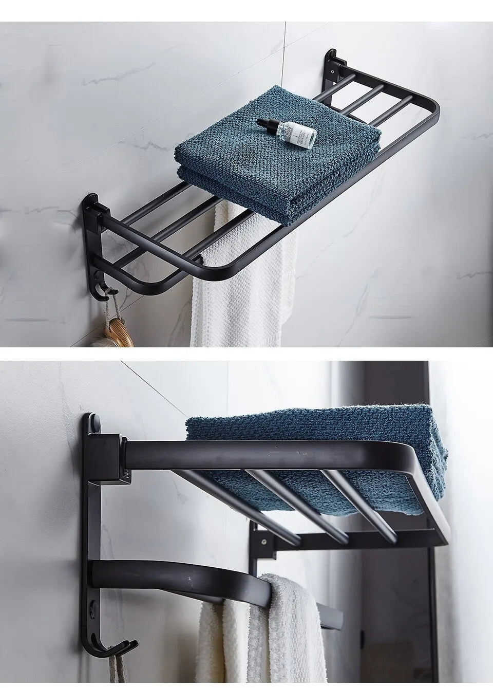 Folding Holder With Hook Towel Holder