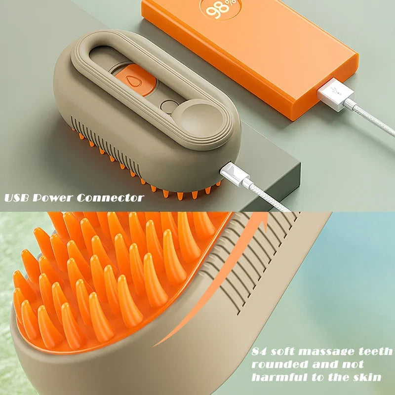 3 in 1 Cat And Dog Steam Brush