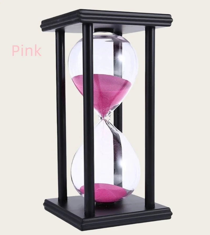 Wooden Black Frame Hourglass