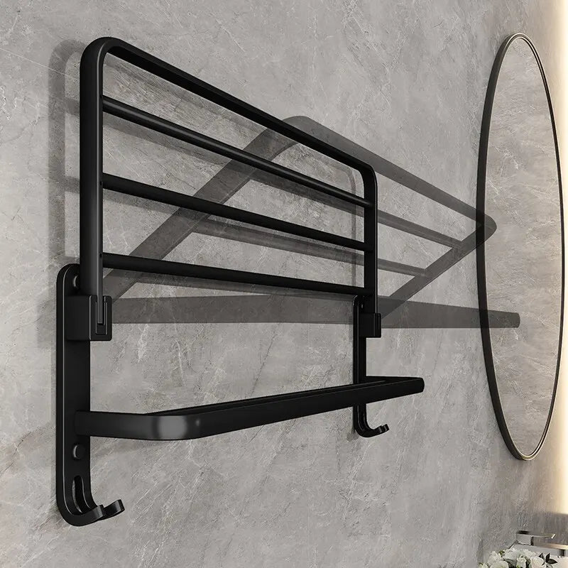 Folding Holder With Hook Towel Holder