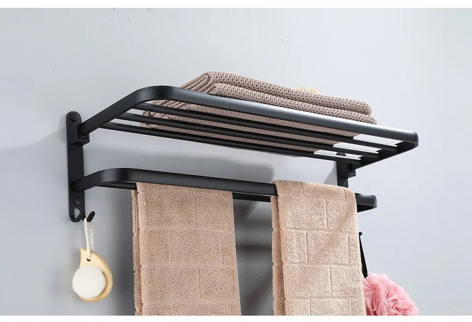 Folding Holder With Hook Towel Holder