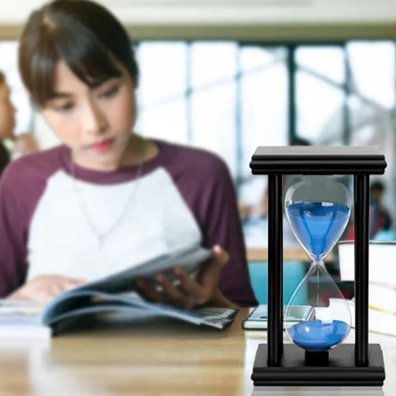 Wooden Black Frame Hourglass