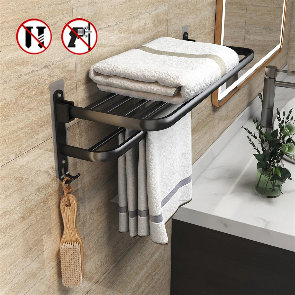 Folding Holder With Hook Towel