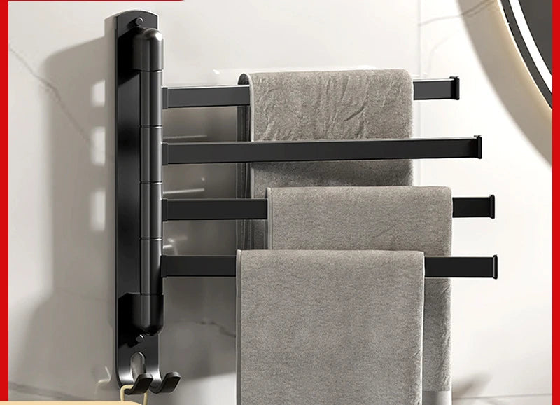 Bathroom Towel Rack Rotatable Towel