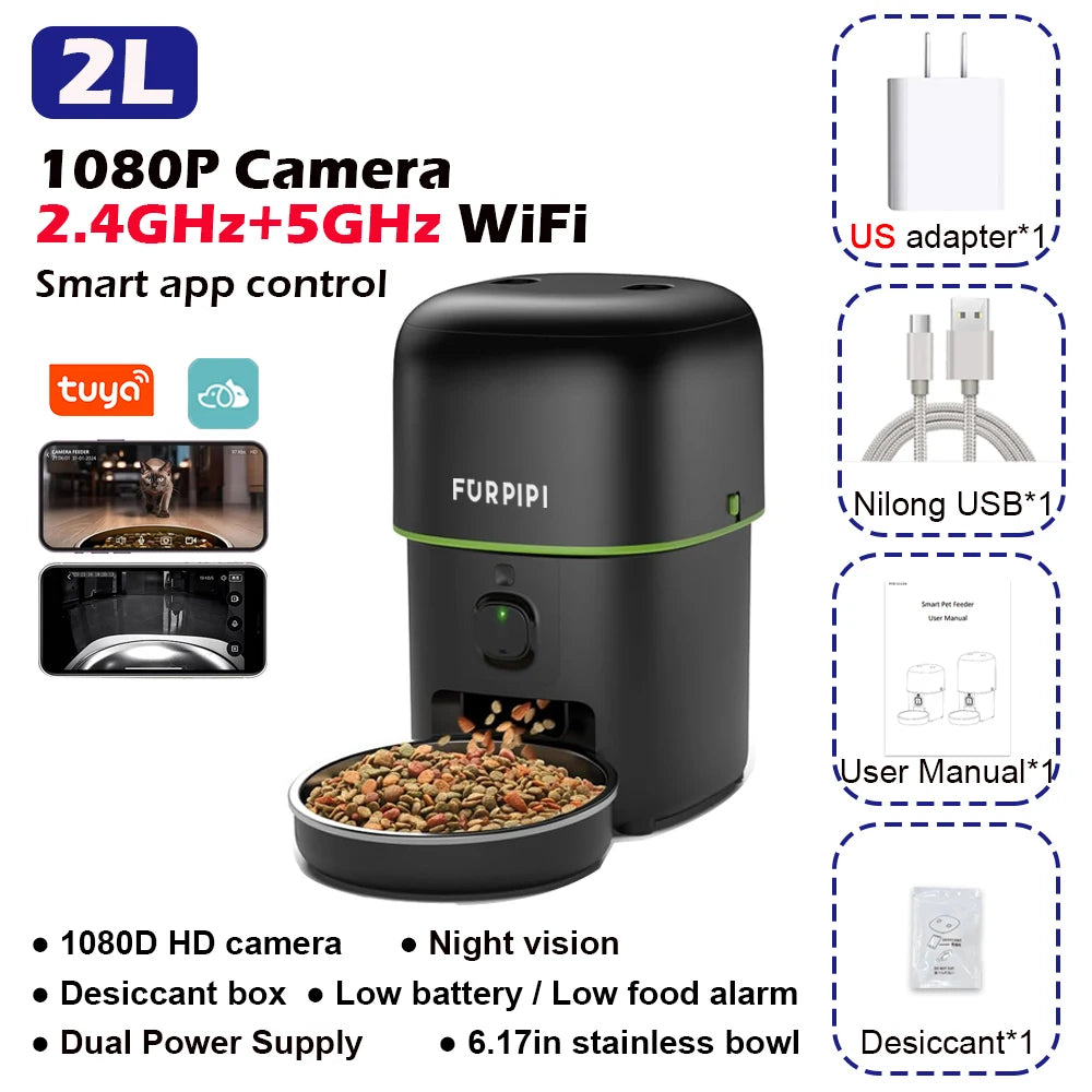 Automatic Cat Feeder With 5GWiFi Tuya