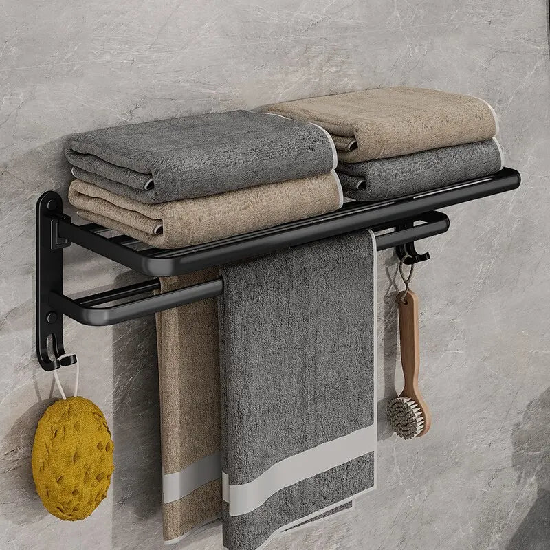 Folding Holder With Hook Towel Holder