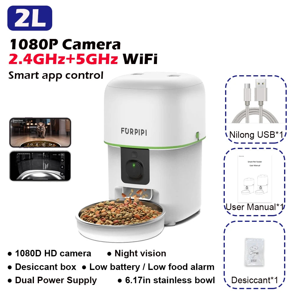 Automatic Cat Feeder With 5GWiFi Tuya