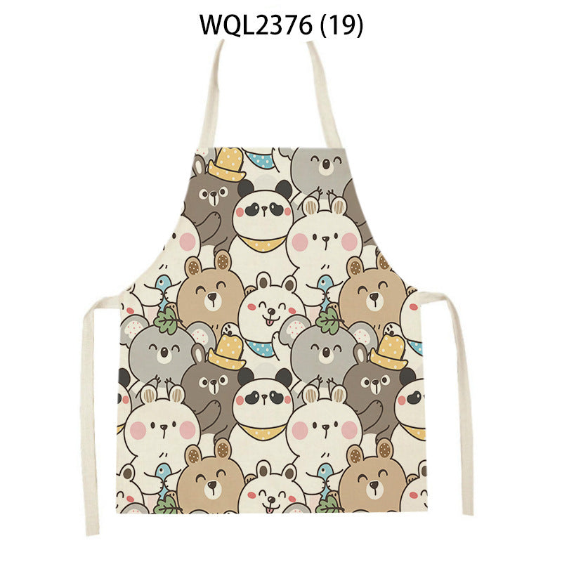 Cartoon Apron Kitchen Printing Sleeveless Blouse