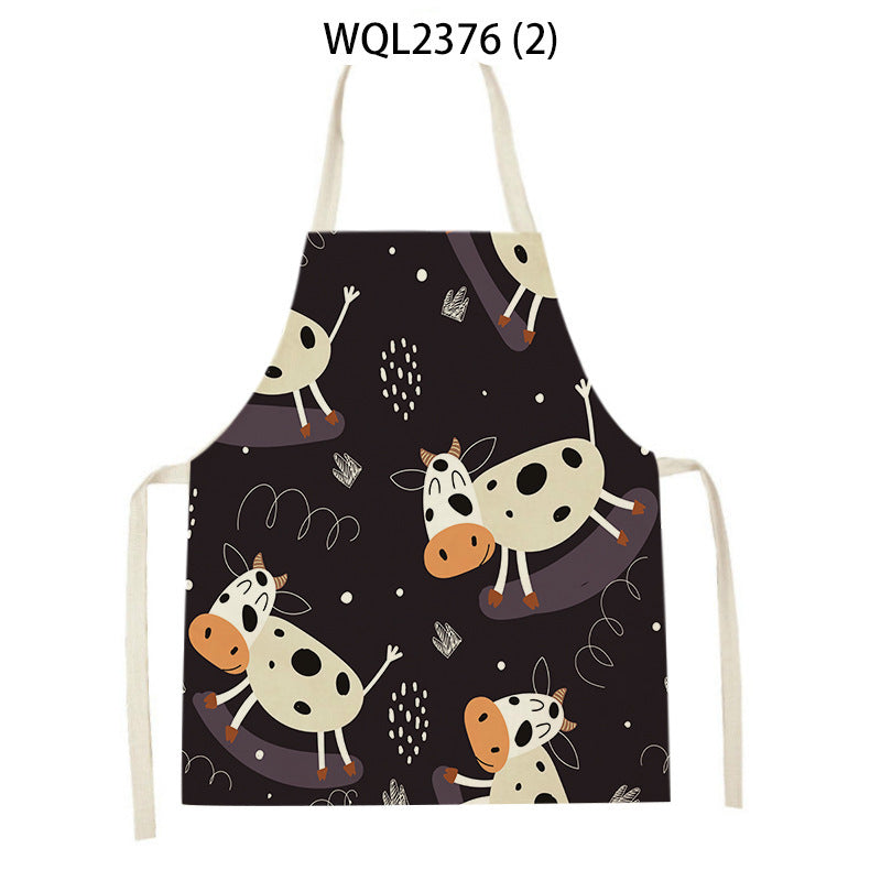 Cartoon Apron Kitchen Printing Sleeveless Blouse